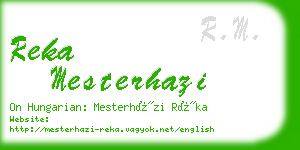 reka mesterhazi business card